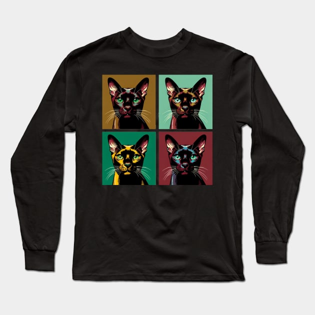 Havana Pop Art - Cat Lovers Long Sleeve T-Shirt by PawPopArt